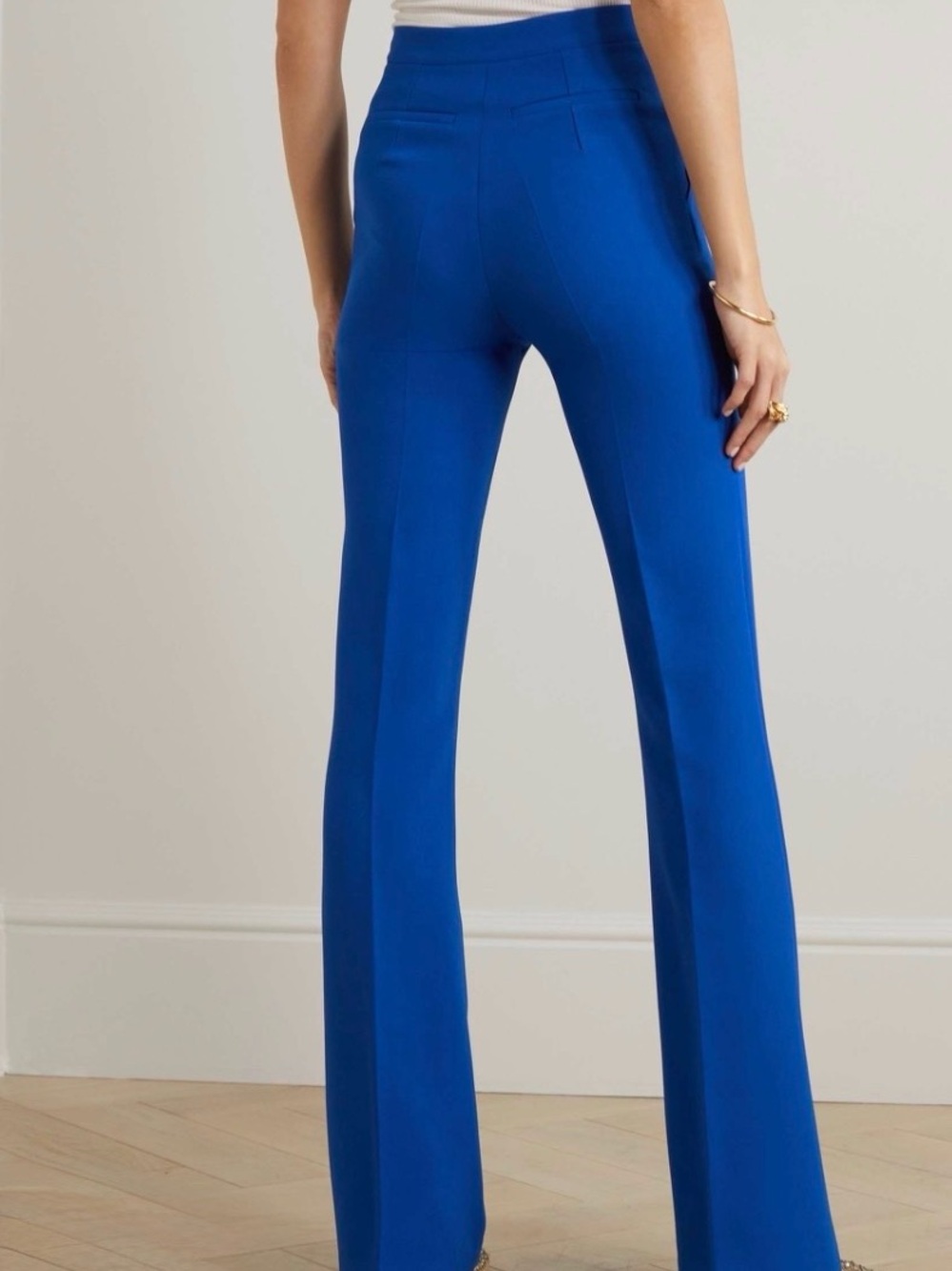 Express editor barely boot High-Rise Pants in Cobalt Blue - Picture 2 of 7